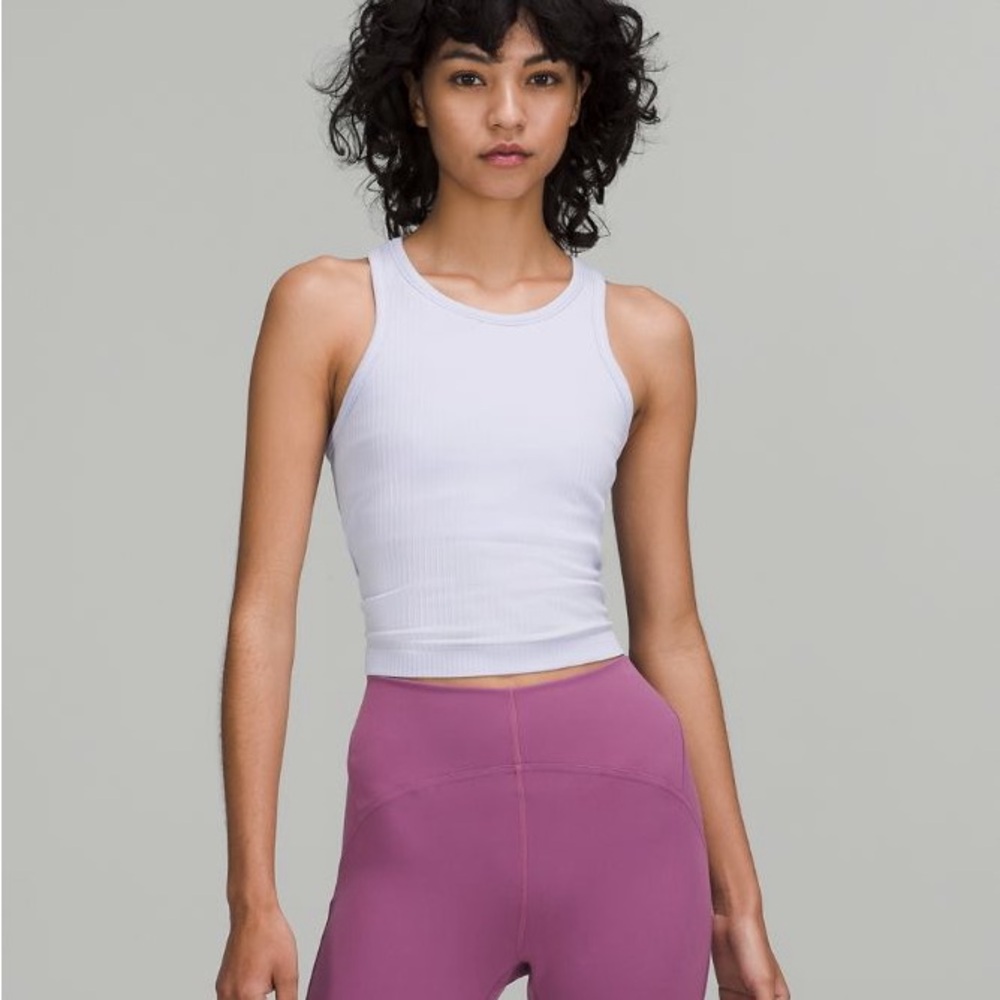 Lululemon Ebb to Street Cropped Racerback Tank Top Sz 4